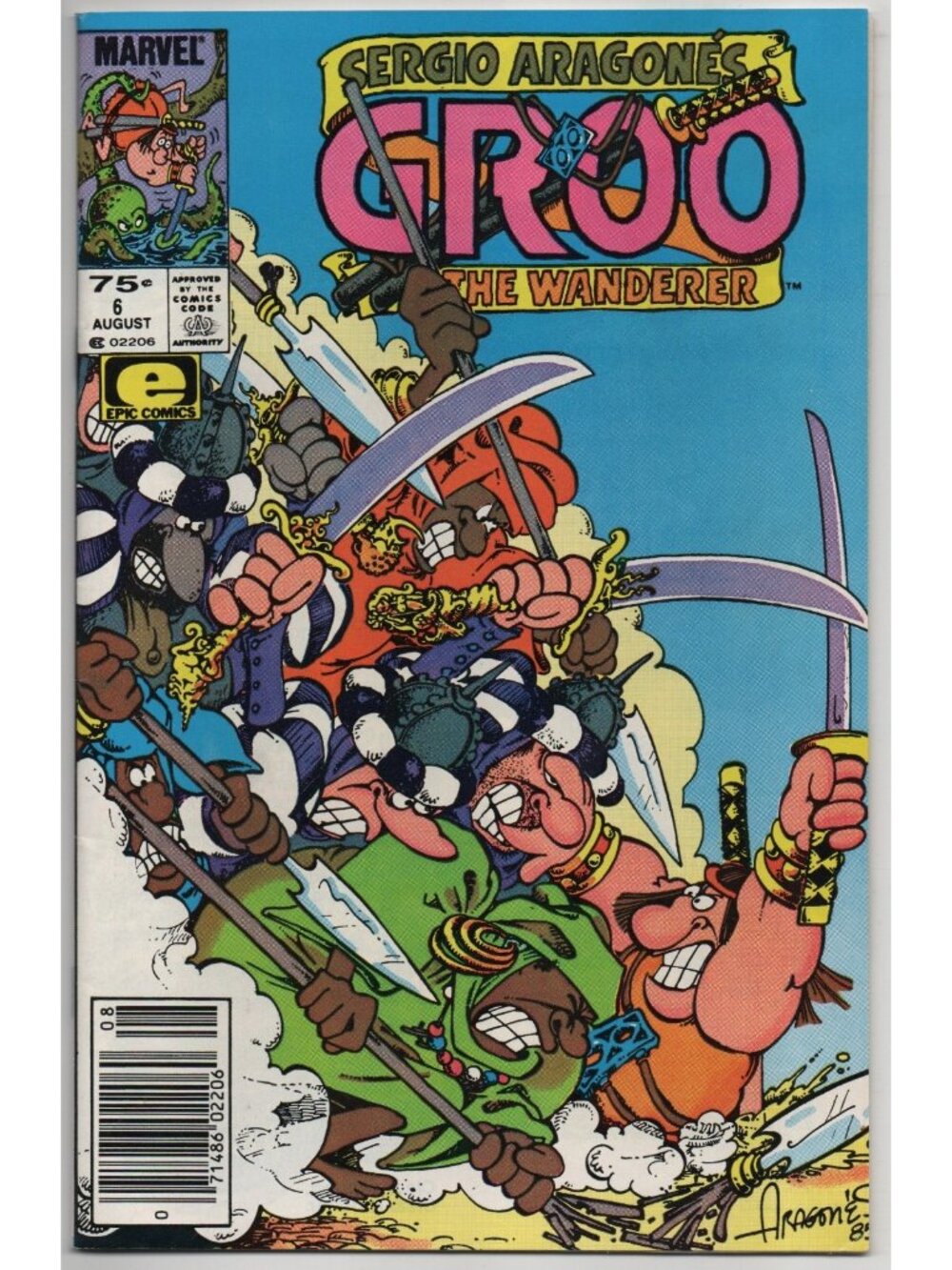 Groo the Wanderer 6 Epic Comics 1985 VF- 7.5 Newsstand Sergio Aragones